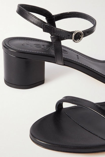 Aeyde Immi Leather Sandals Black Women's