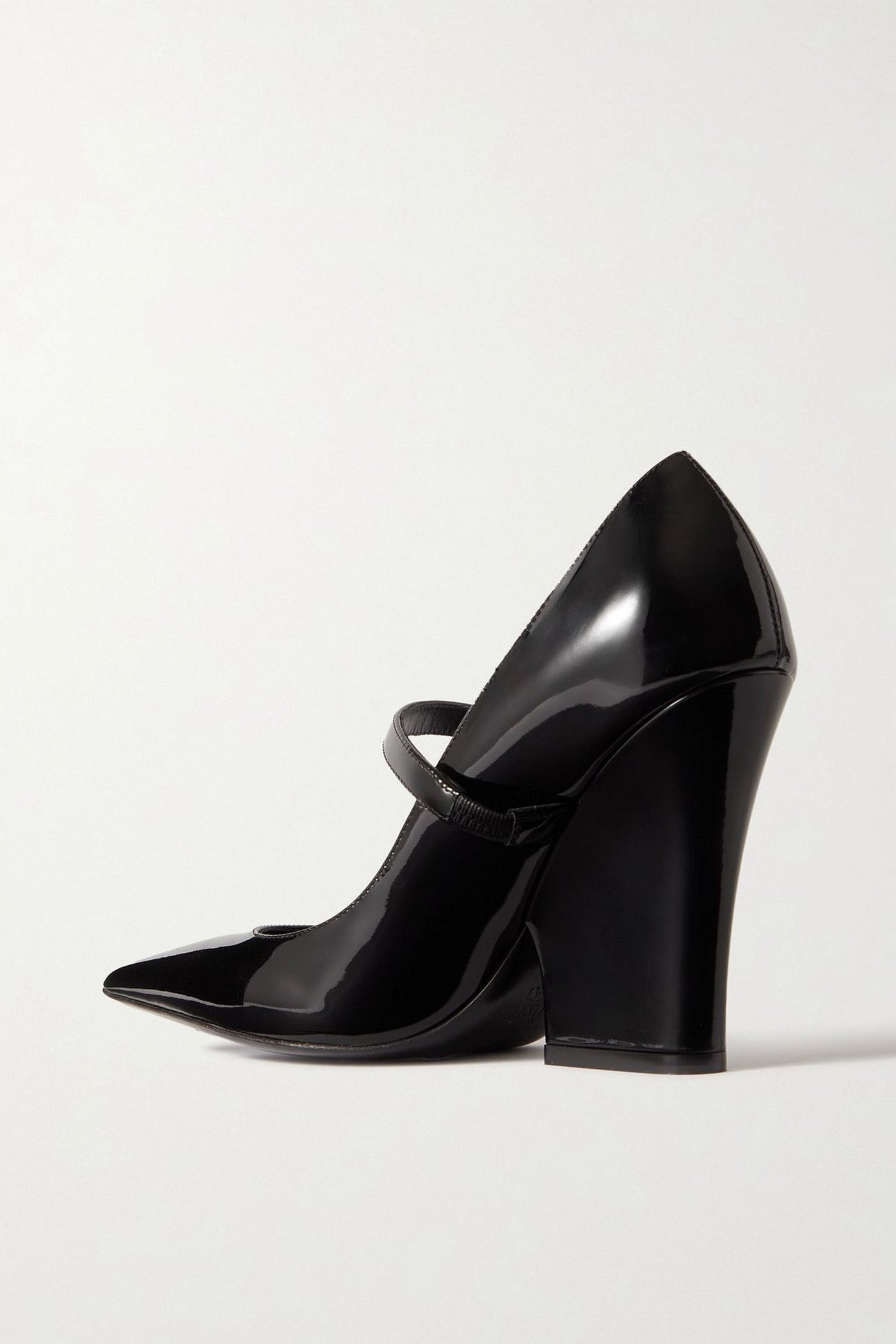 Valentino Garavani Vlogo Lockette Patent-Leather Mary Jane Pumps Black Women's