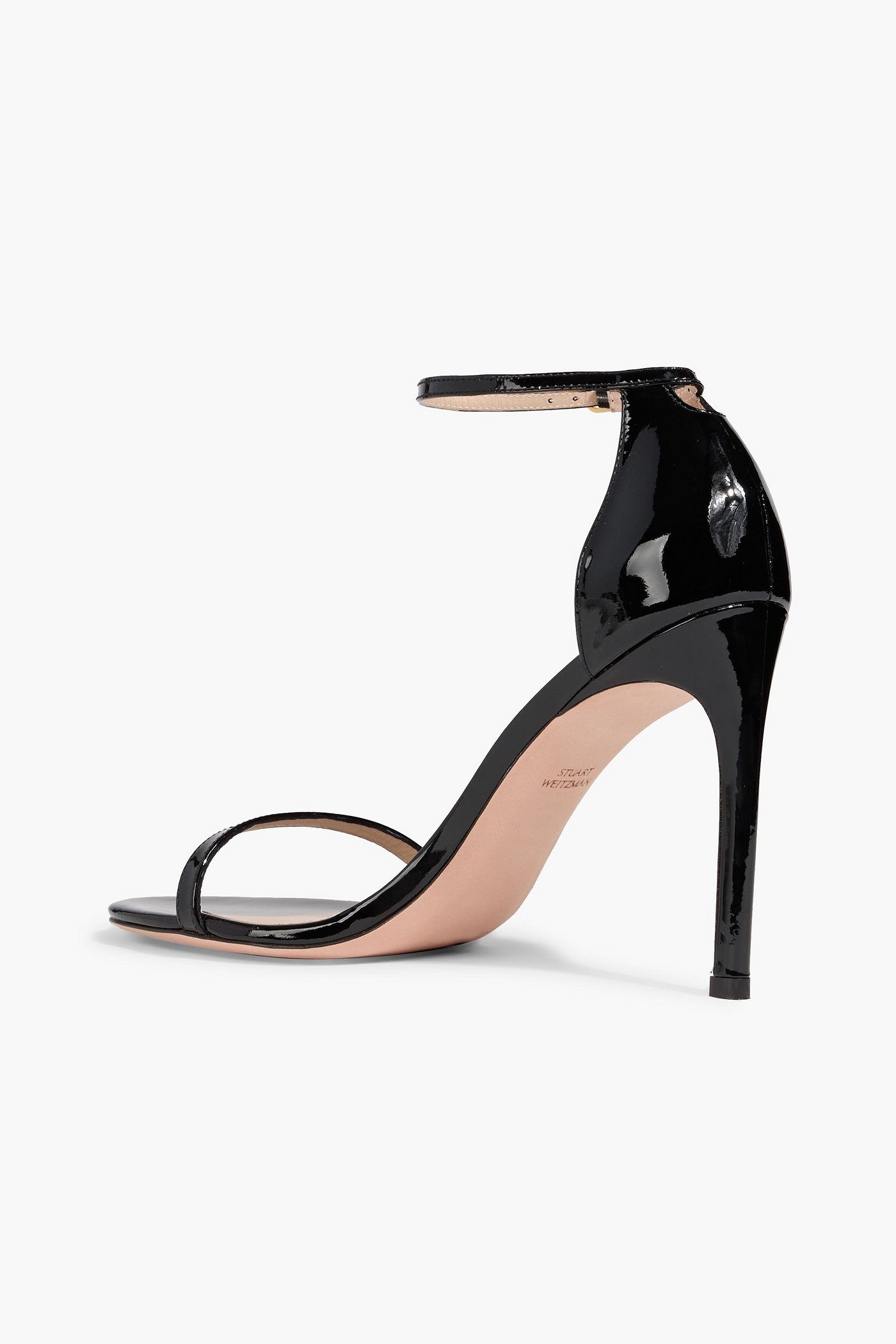 Stuart Weitzman Patent-Leather Sandals Black Women's
