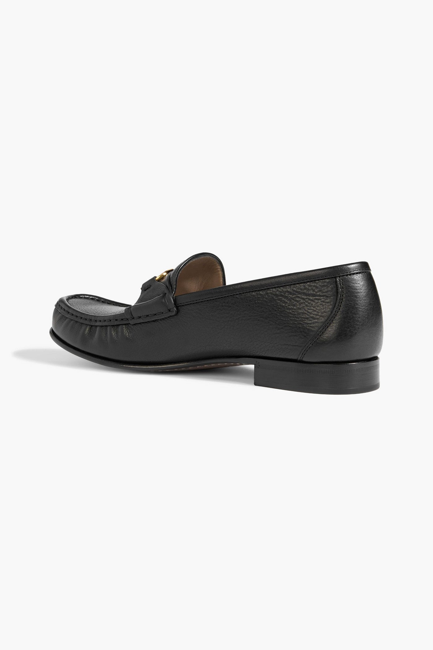 Valentino Garavani Vlogo Signature Leather Loafers Black Women's
