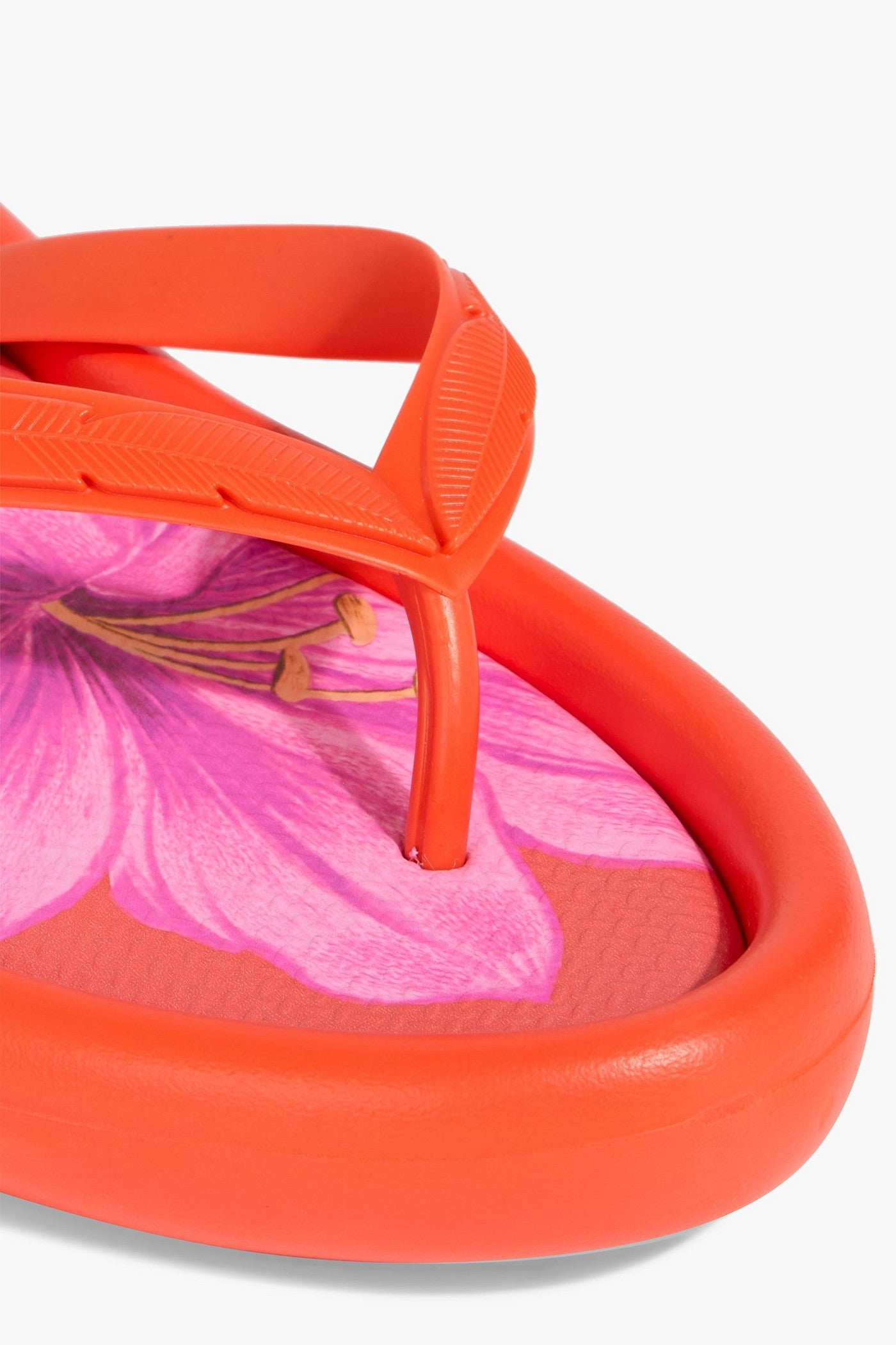 Farm Rio Canoe Rubber Flip Flops Orange Women's