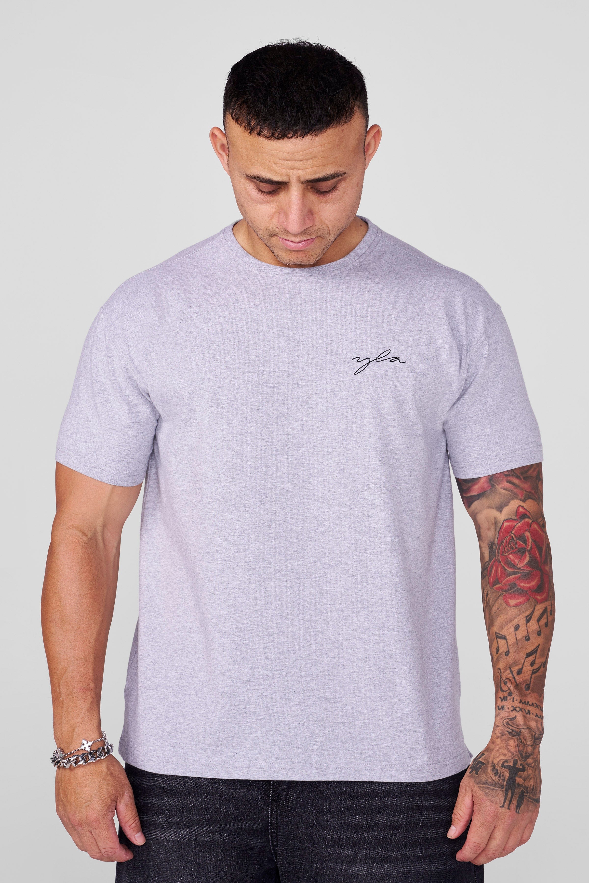 YoungLA 466 Tailored Tees Heather Grey