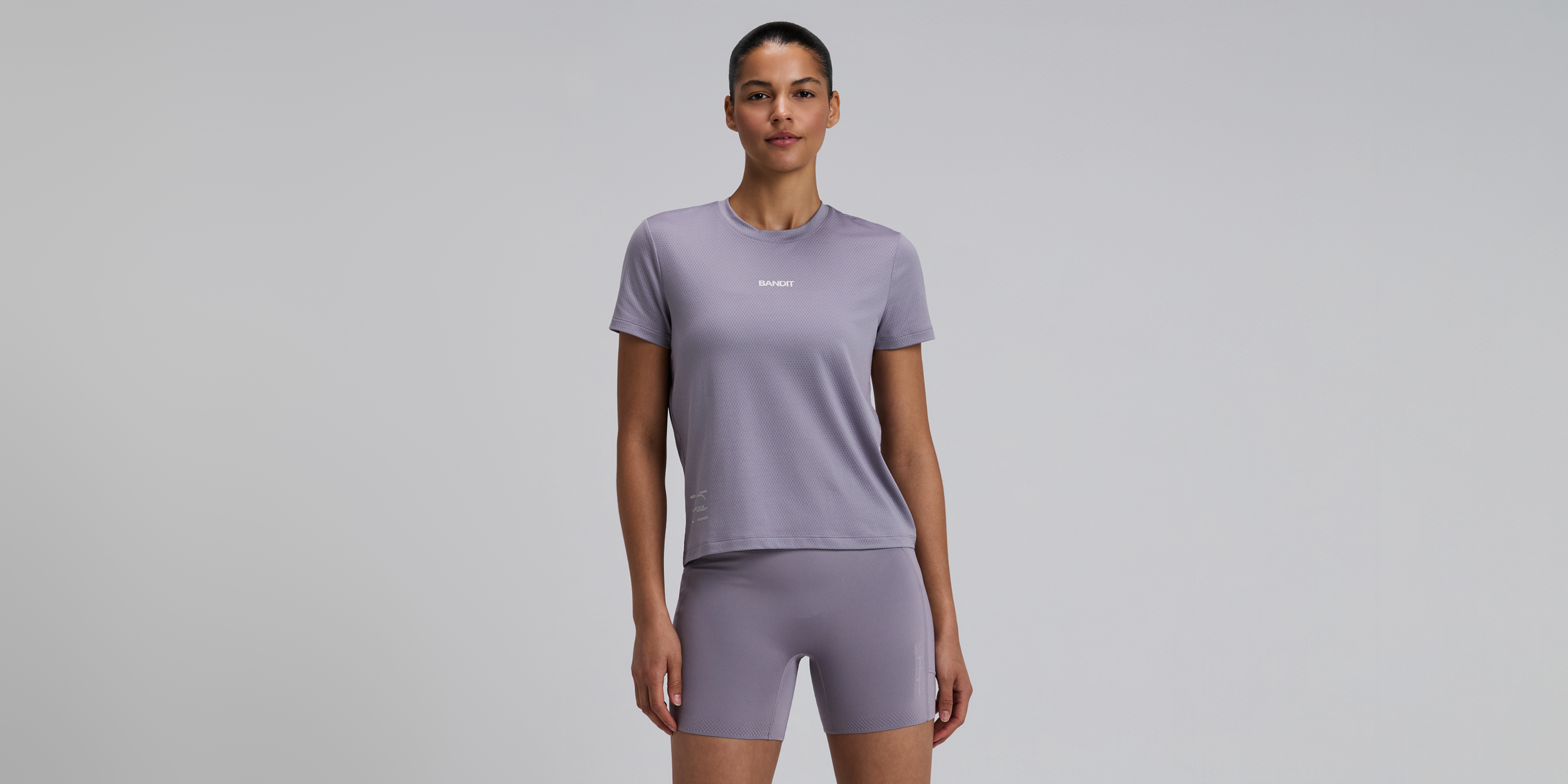 Bandit Womens Micromesh Run Tee Violet Fog
