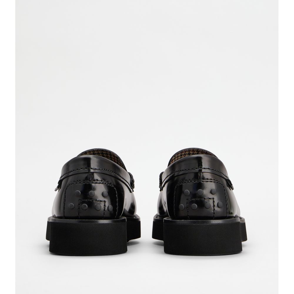 Tods Loafers In Leather Black Mens
