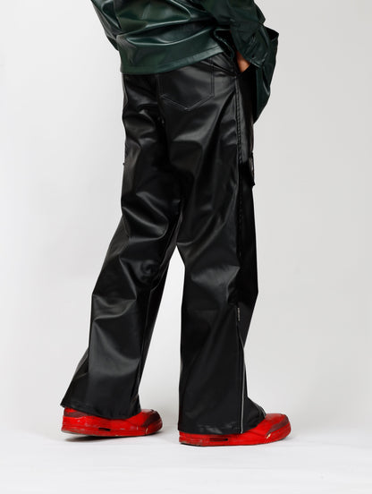 Leather Utility Jeans