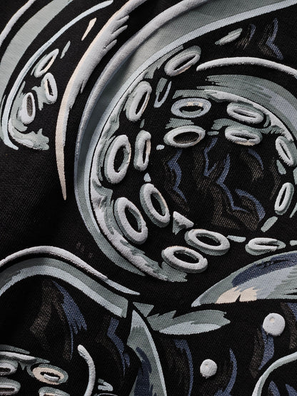 BLACK OCTOPUS X SHARK T-SHIRT
