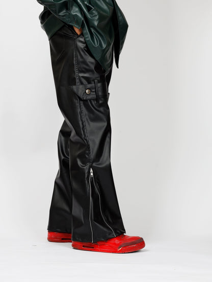 Leather Utility Jeans