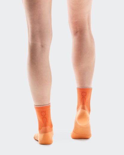 On Performance Run Sock Mid Tangerine | Flame