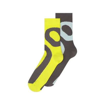 On Liquid Logo Sock High 2P Lime | Eclipse