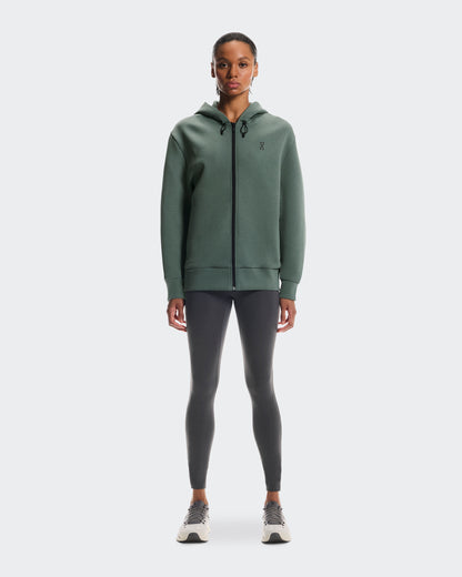 On Focus Tech Zip Hoodie Olive (Women's)