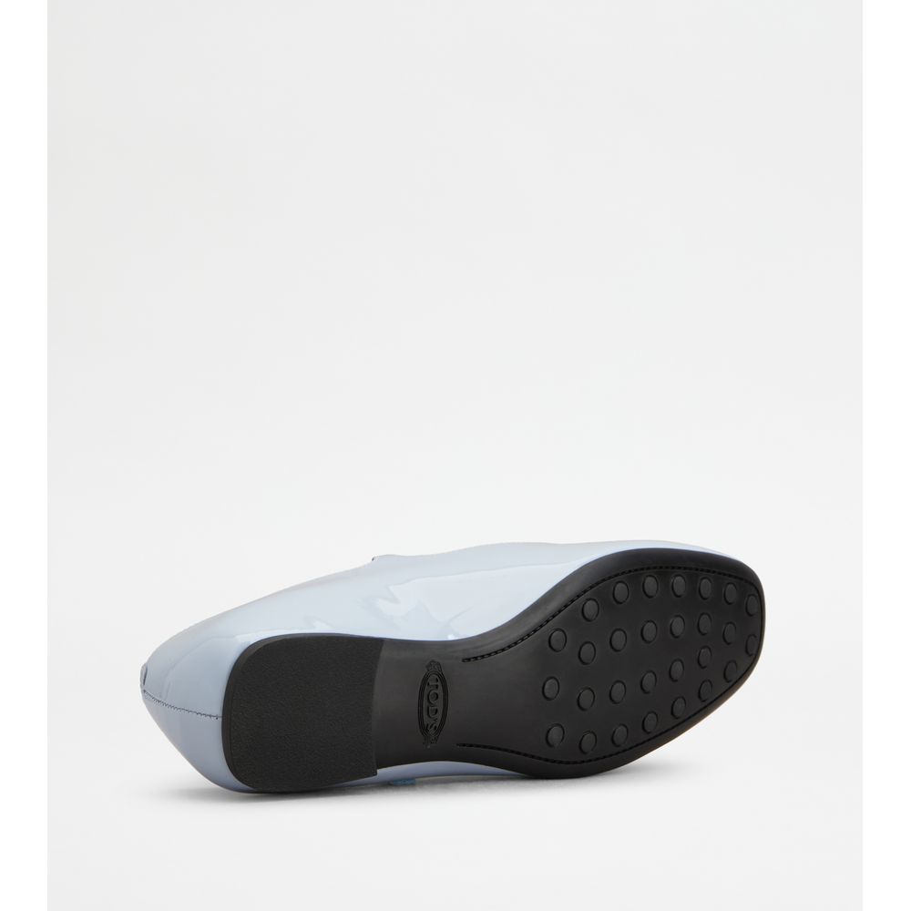 Tods Ballerinas In Patent Leather Sky Blue Womens