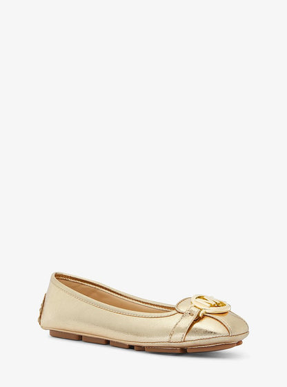 Michael Kors Fulton Metallic Leather Moccasin PALE GOLD