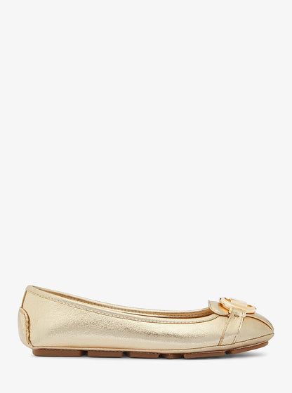 Michael Kors Fulton Metallic Leather Moccasin PALE GOLD