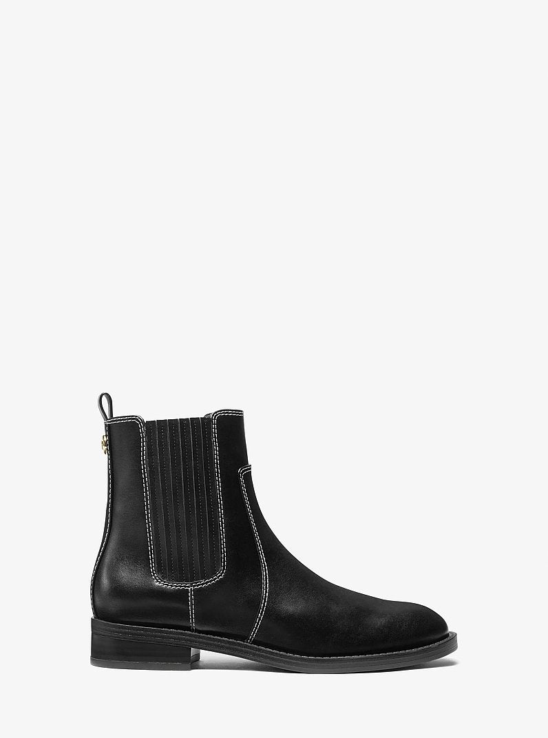Michael Kors Ella Contrast-Stitched Chelsea Boot BLACK