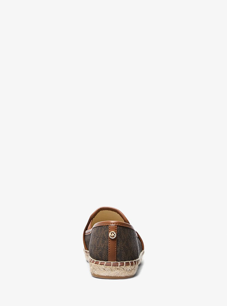 Michael Kors Hastings Signature Logo Slip-On Espadrille BROWN