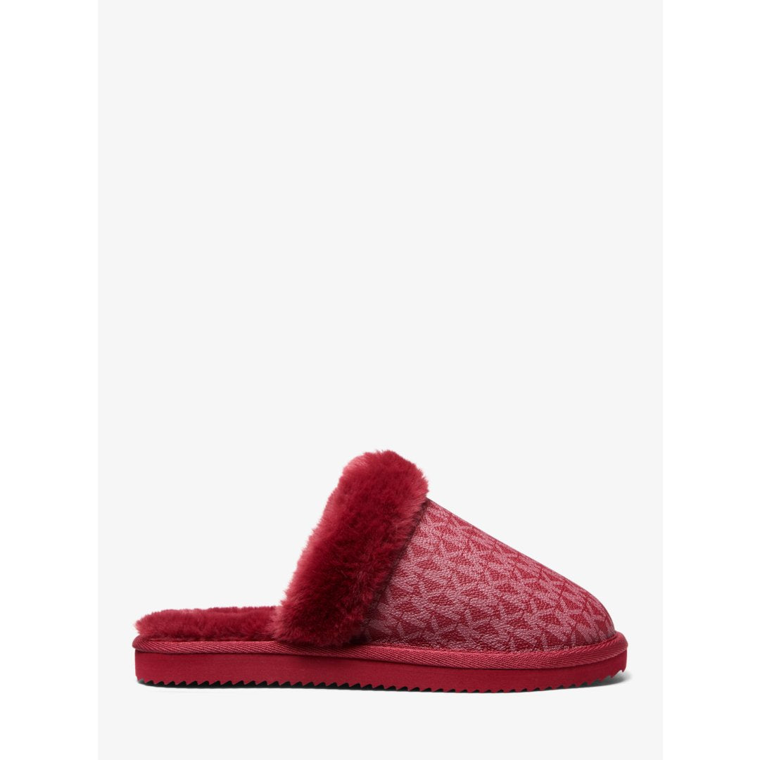 Michael Kors Liddy Signature Logo and Faux Fur Slipper