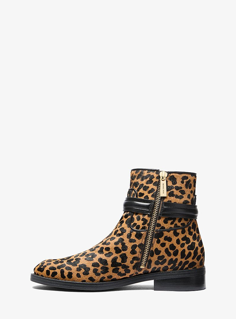 Michael Kors Mindy Leopard Print Calf Hair Boot DEER MULTI