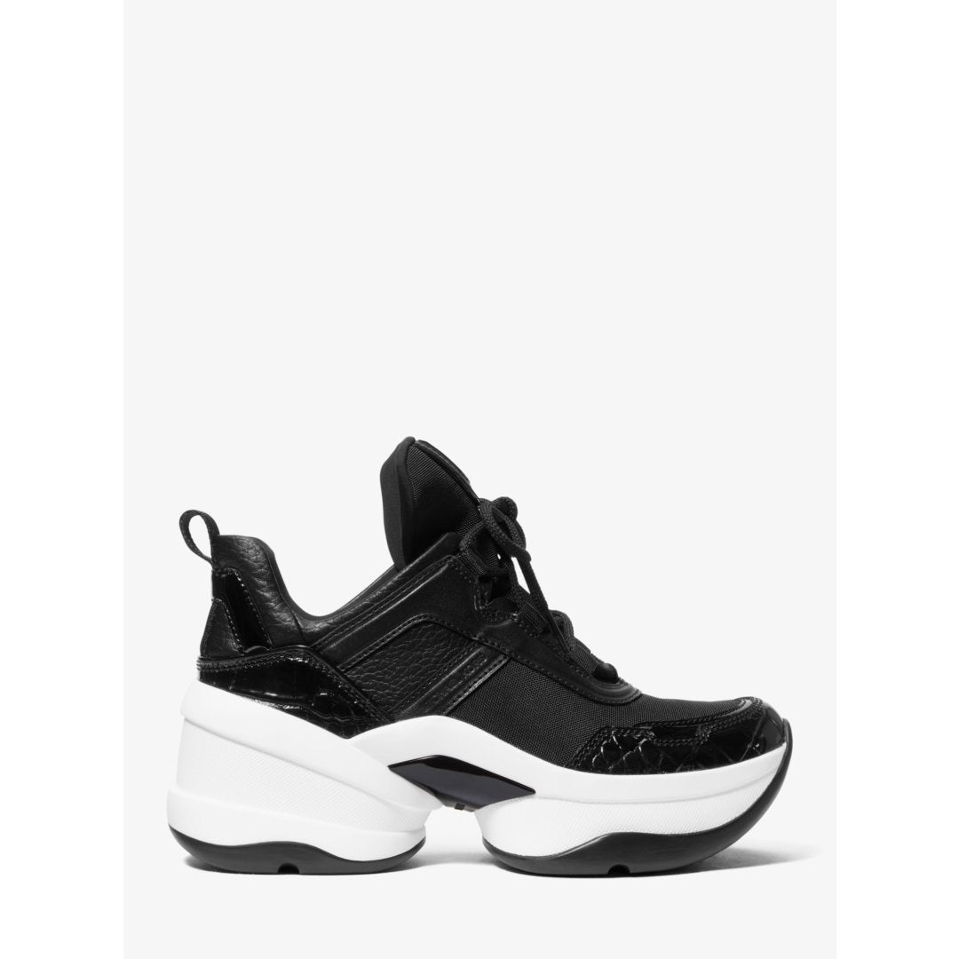 Michael Kors Olympia Mixed-Media Trainer