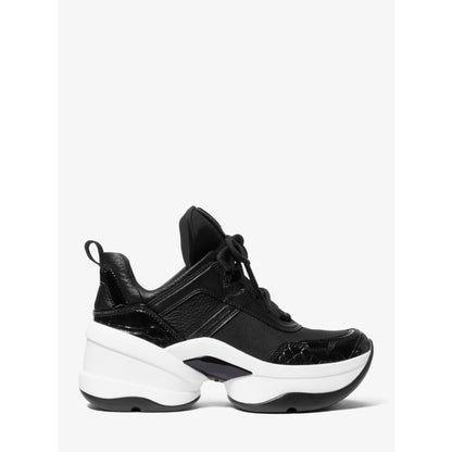 Michael Kors Olympia Mixed-Media Trainer