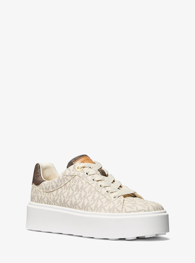 Michael Kors Romey Two-Tone Logo Platform Sneaker VANILLA