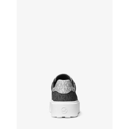 Michael Kors Romey Metallic Two-Tone Signature Logo Platform Sneaker