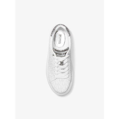 Michael Kors Romey Metallic Two-Tone Signature Logo Platform Sneaker