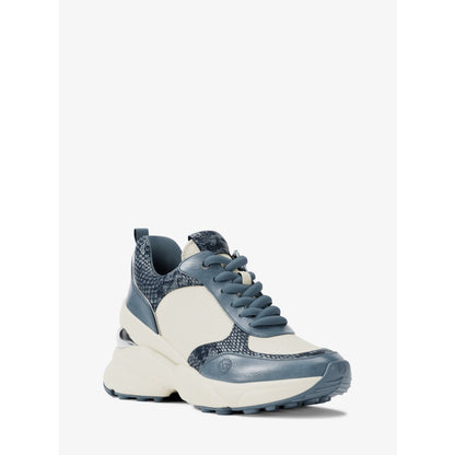 Michael Kors Katrina Mixed-Media Wedge Trainer