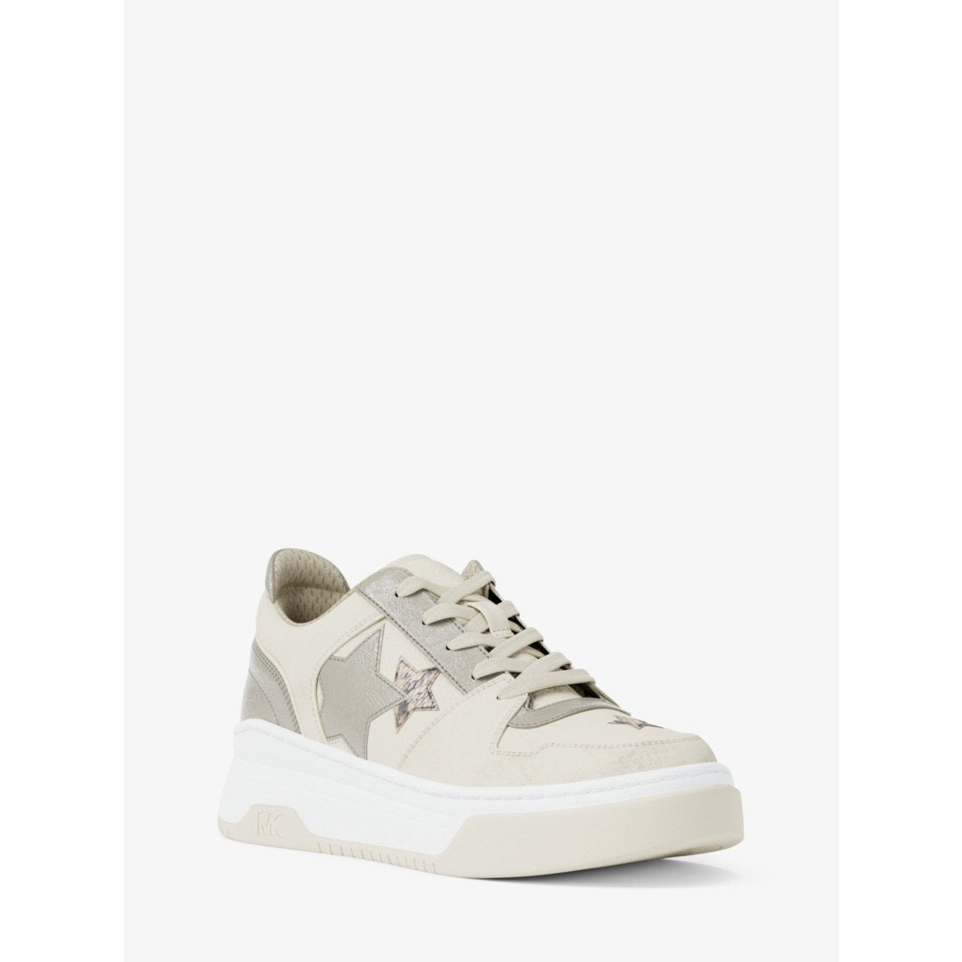 Michael Kors Lexi Embellished Mixed-Media Sneaker