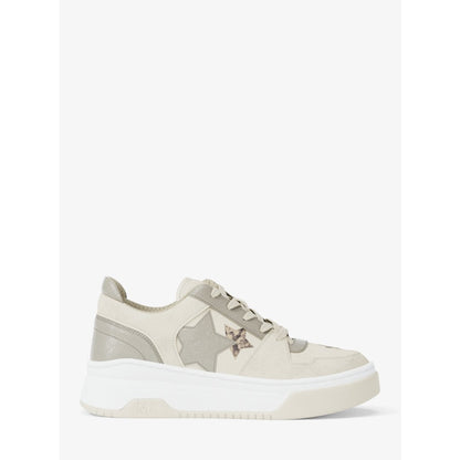 Michael Kors Lexi Embellished Mixed-Media Sneaker