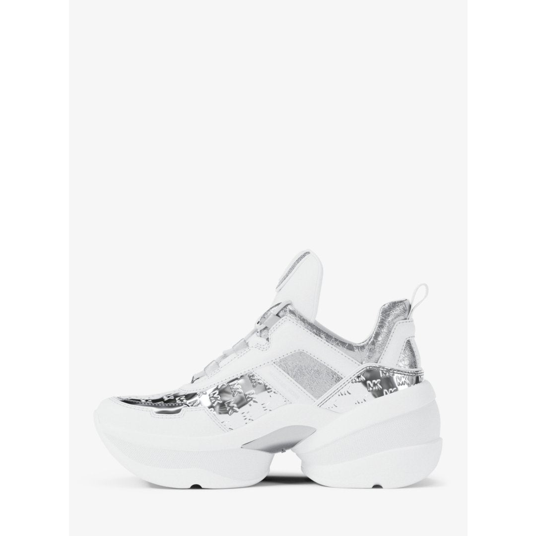 Michael Kors Olympia Mixed-Media Trainer