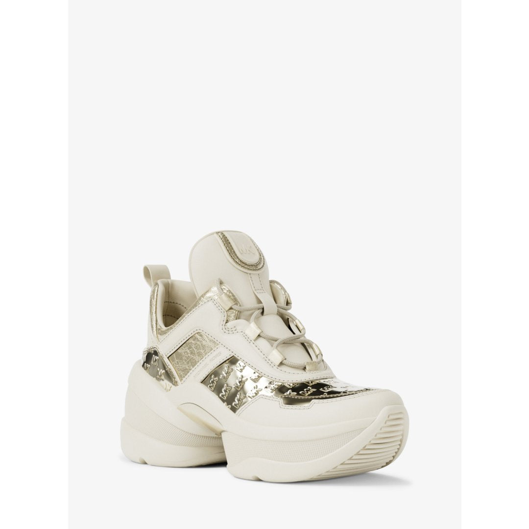 Michael Kors Olympia Mixed-Media Trainer