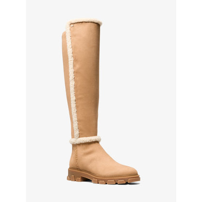 Michael Kors Ridley Faux Shearling Trim Riding Boot