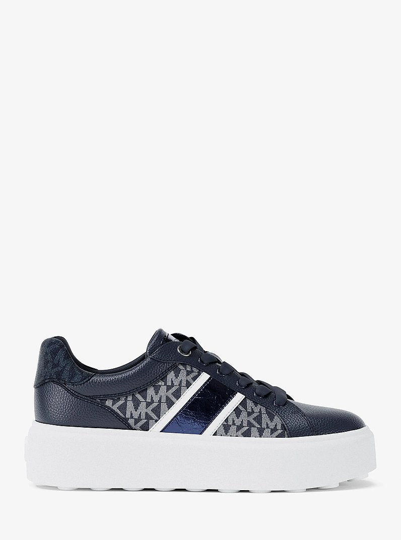 Michael Kors Romey Signature Logo Stripe Platform Sneaker