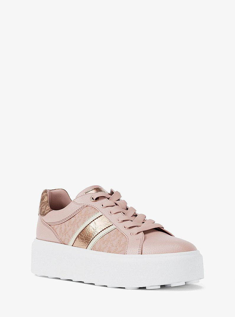 Michael Kors Romey Signature Logo Stripe Platform Sneaker