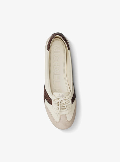 Michael Kors Brielle Signature Logo Trim Sneakerina BROWN MULTI
