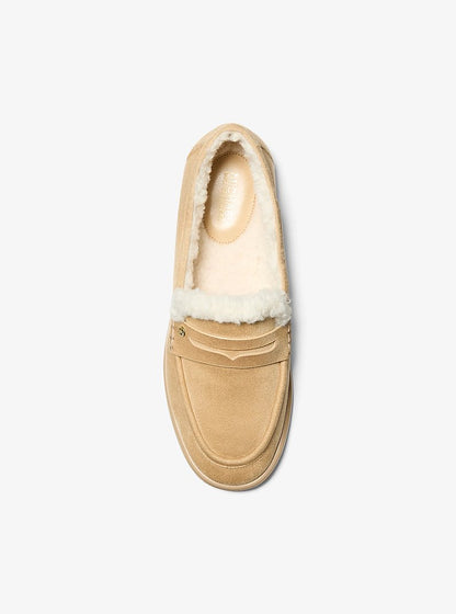 Michael Kors Bree Faux Shearling Trim Loafer CAMEL