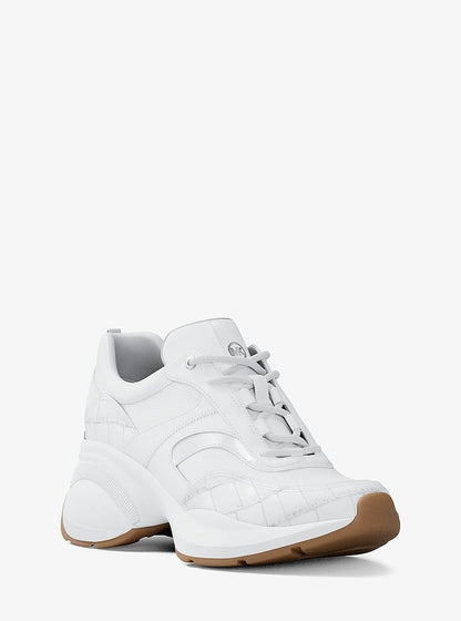 Michael Kors Kaia Mixed-Media Trainer OPTIC WHITE