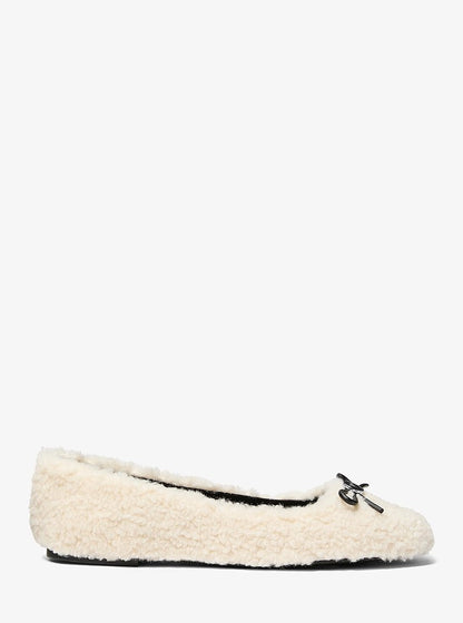 Michael Kors Savannah Faux Shearling Ballet Flat NATURAL