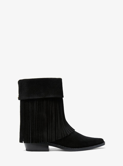 Michael Kors Nash Fringed Suede Boot BLACK