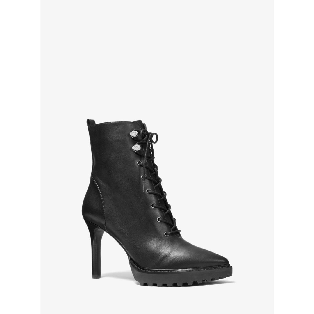 Michael Kors Kyle Leather Lace-Up Boot