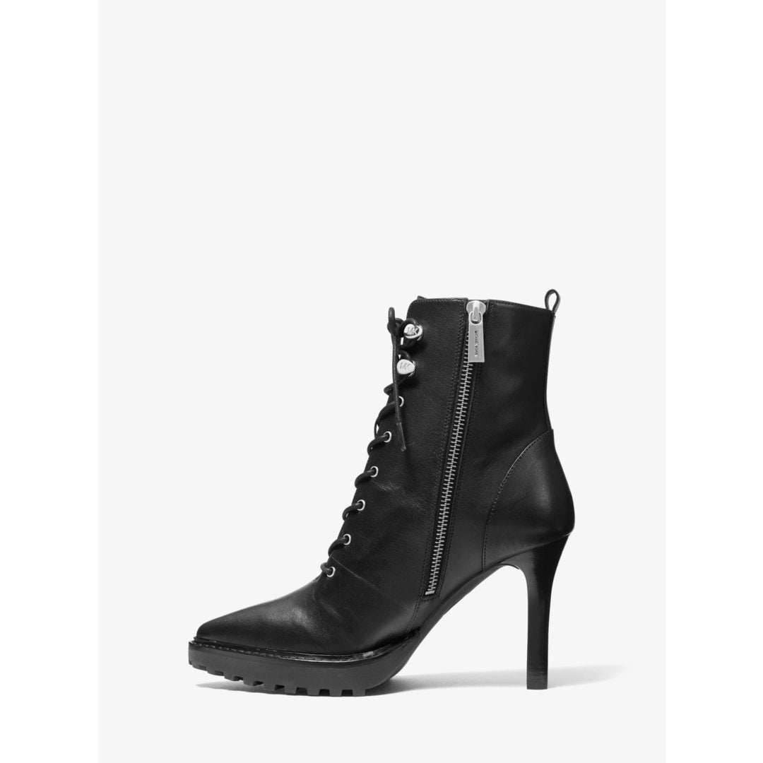 Michael Kors Kyle Leather Lace-Up Boot