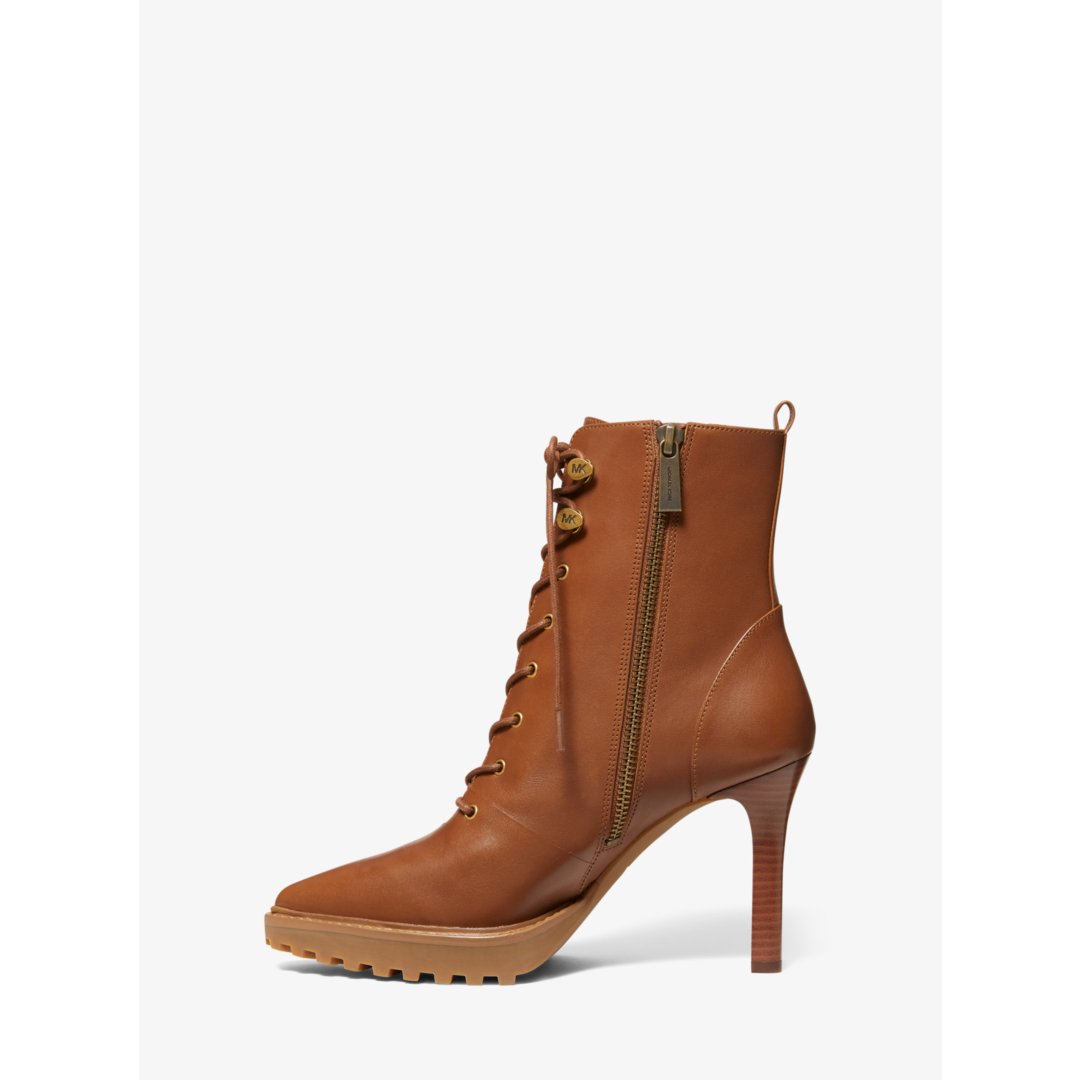 Michael Kors Kyle Leather Lace-Up Boot
