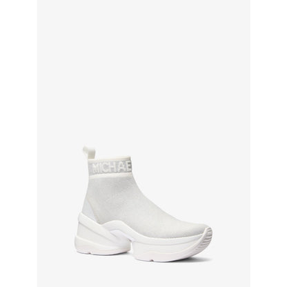 Michael Kors Olympia Metallic Stretch Knit Boot