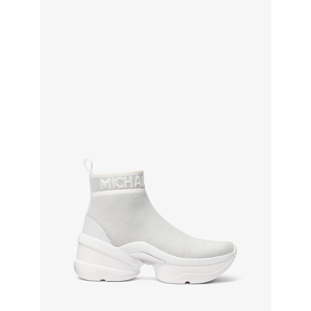 Michael Kors Olympia Metallic Stretch Knit Boot