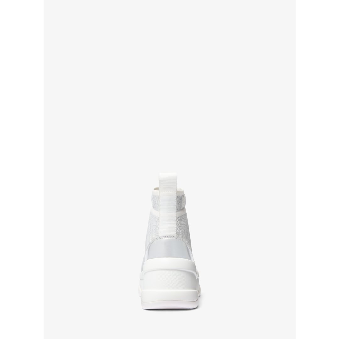 Michael Kors Olympia Metallic Stretch Knit Boot