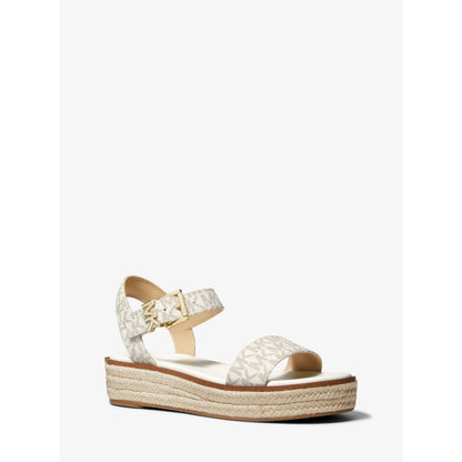 Michael Kors Richie Signature Logo Platform Espadrille Sandal