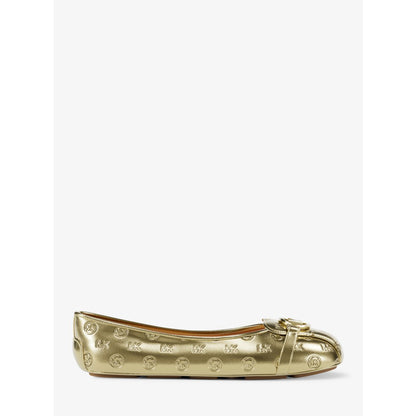 Michael Kors Fulton Metallic Logo Debossed Moccasin