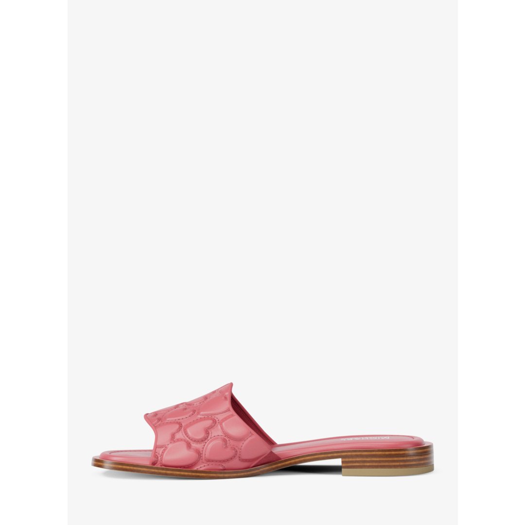 Michael Kors Hannah Heart Embroidered Slide Sandal