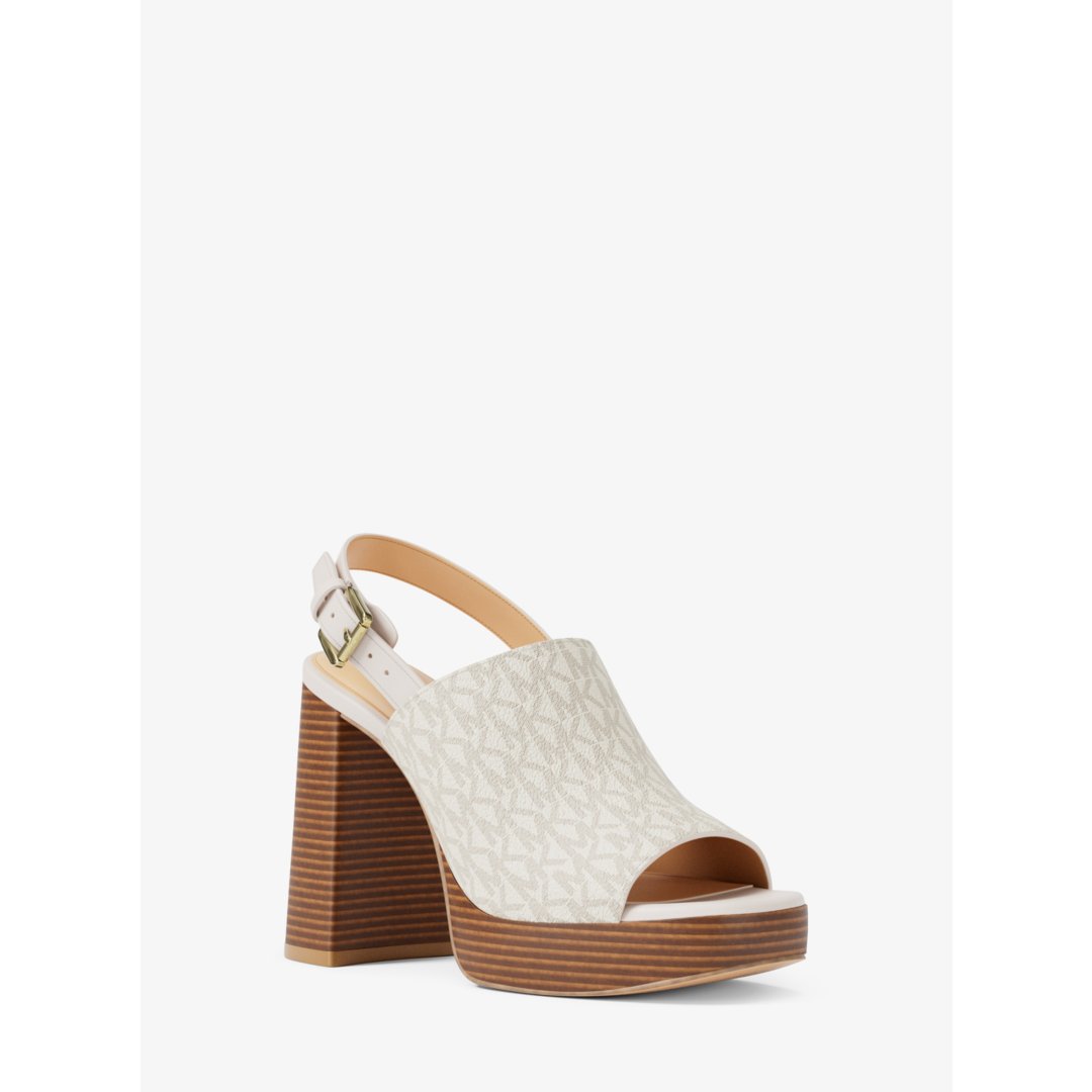 Michael Kors Kehlani Signature Logo Platform Sandal