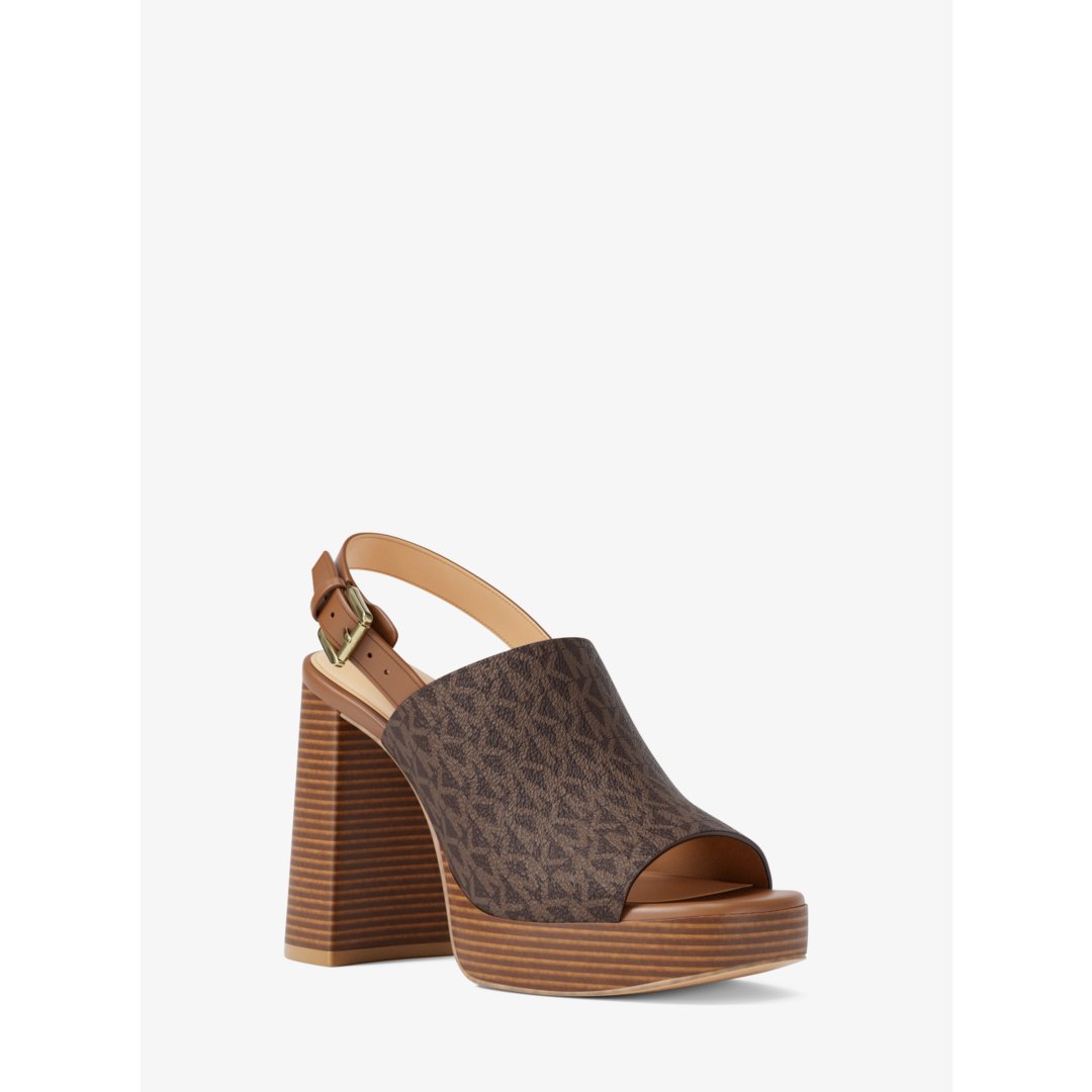 Michael Kors Kehlani Signature Logo Platform Sandal